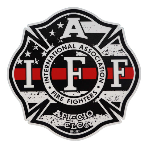 IAFF Red Line Decal (White)